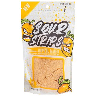 Sour Strips Tropical Mango Sour Candy Belt Peg  3.4 oz 12 ct