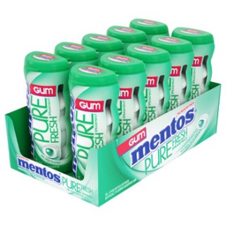 Mentos Gum Fresh Spearmint 10 count 15 piece bottles