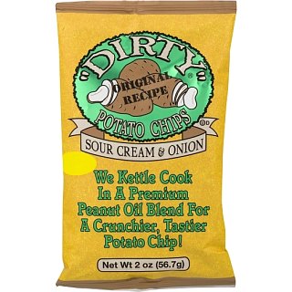 Dirty Kettle Potato Chips Sour Cream Onion 2oz 24 ct