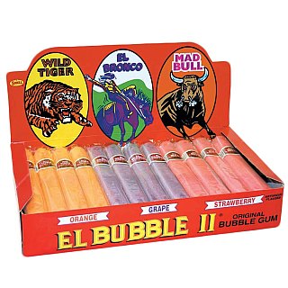 Dubble Bubble El Bubble II Bubble Gum Cigars Assorted Flavors 36 Count
