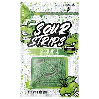 Sour Strips Apple Sour Candy Belt Peg  3.4 oz 12 ct