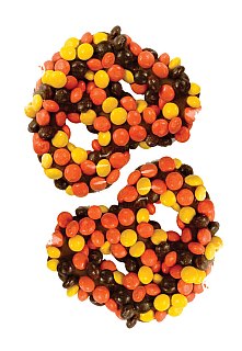 Asher's Milk Chocolate Gourmet Pretzels Reeses Pieces 6 lb