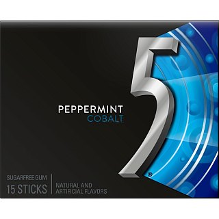 5 Gum Peppermint Cobalt Gum 15 Stick 10 Pack