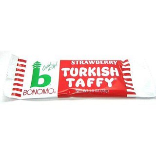 Bonomo Turkish Taffy Strawberry 24 Count 1.5 Ounce