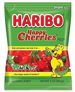 Haribo 5 Oz Happy Cherries Peg Bag