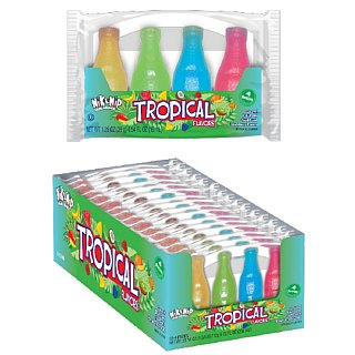 Nik L Nip Tropical Wax Bottle Candy 4pack 18ct Tray