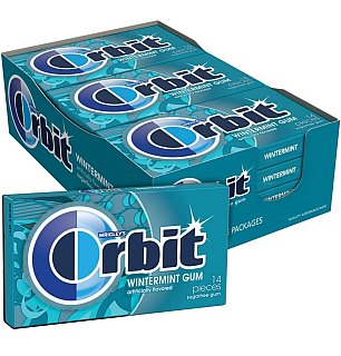 Orbit Wintermint Sugar Free Chewing Gum 12 Count 14 Piece Package