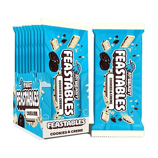 Feastables Mr Beast Cookies Creme Bars King Size  2.1 oz 10ct