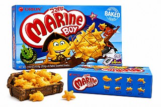 Orion Korea Marine Boy Baked Snack Crackers 5.64oz 10 ct