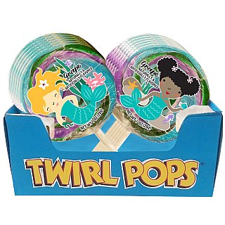Mermaid Twirl Grape Lollipops 1oz 12 ct Assorted Tray