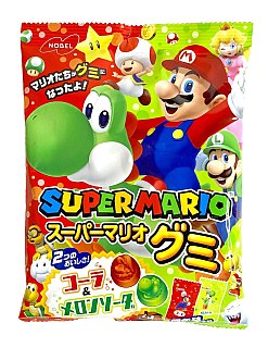 Nobel Japan Super Mario Gummy Cola Melon Soda 3oz 10ct