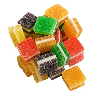 Cavalier Assorted Fruit Stackups Chewy Candy Squares 5lb