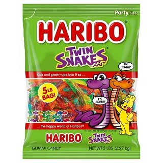 Haribo Twin Snakes Gummy Candy 5 lb