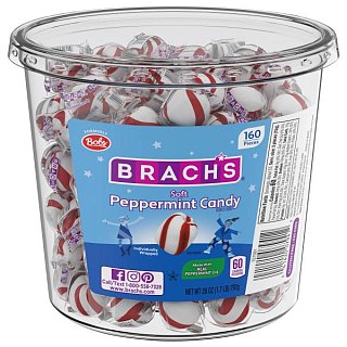 Brach's Soft Peppermint Candy Tub 160 Pieces 28 Ounce