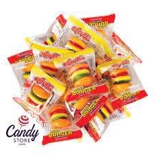 Efrutti Mini Gummy Burgers Bulk Individually Wrapped 2 lb bag