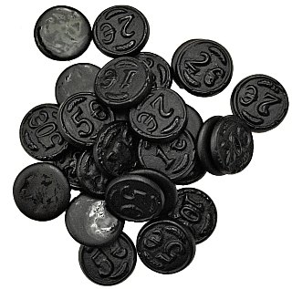 Gustaf Salt Black Dutch Licorice Money Coins 2.2