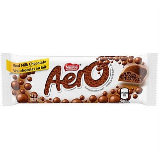 Aero Milk Chocolate Bubbly Candy Bar 42g 48 Pack