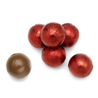 Red Foil  Wrapped Double Chocolate Balls 3lbs