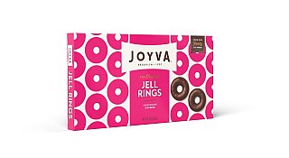 JOYVA Chocolate Covered Raspberry Jelly Rings 5 Pound box