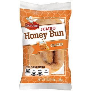 Cloverhill Jumbo Glazed Honeybun 4 oz 6 ct
