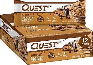 Quest Protein Bar Dipped Chocolate Chip Cookie Dough  12 ct