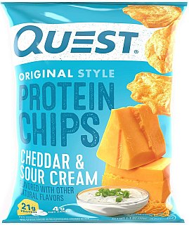 Quest Protein Chips Cheddar & Sour Cream 1.1 oz 8ct Tray