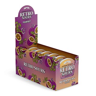 Retro Sours Passionfruit Hard Candy 2.12 oz 8 ct Tray