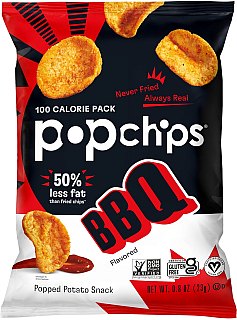 Popchips Popped Potato Chips Barbecue BBQ 0.8 oz 24ct