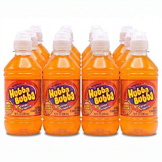 Hubba Bubba Tangy Tropical Candy Drink 10oz Bottle 12 Pack