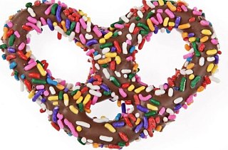 Asher Milk Chocolate Pretzels Rainbow Jimmy Sprinkles 7lb