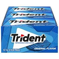Trident Original Flavor 12 Ct 14 Sticks Each Tray