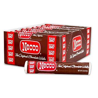 Chocolate Necco Wafer Roll 24ct Tray