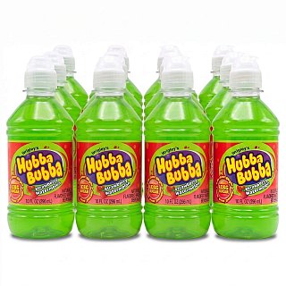 Hubba Bubba Strawberry Watermelon Candy Drink 10oz Bottle 12 Pack