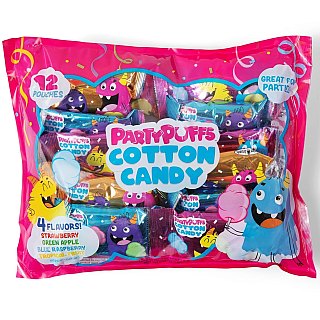 Thrive PartyPuffs Everyday Cotton Candy Bag 4 Flavor 12 ct