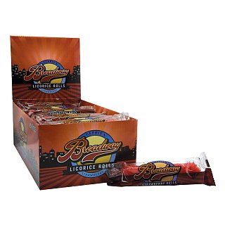 Gerrit Broadway Licorice Rolls Strawberry 2 oz 24 ct