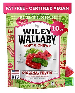 Wiley Wallaby Australian Mixed Fruit Licorice Soft Chewy 10 oz