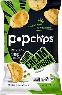 Popchips Popped Potato Chips SOUR CREAM ONION 5oz 12ct