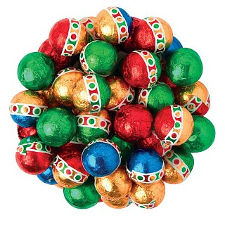 Madelaine Christmas Foiled Milk Chocolate Balls 5lb