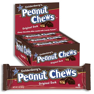 Goldenberg's Original Dark Chocolate Peanut Chews Bar 2 oz 24 Count