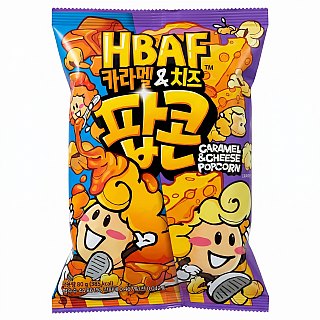 HBAF Korea Import Caramel & Cheddar Popcorn 2.82 oz 12 ct