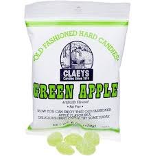 Claeys Green Apple Hard Candies 12 Count 6 Ounce