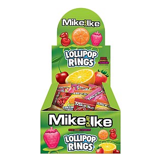 Mike And Ike Lollipop Rings 24 Count 0.42 Ounce Each Tray