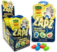 Toxic Waste Zapz Assorted Sour Candies 2.12oz 12 ct