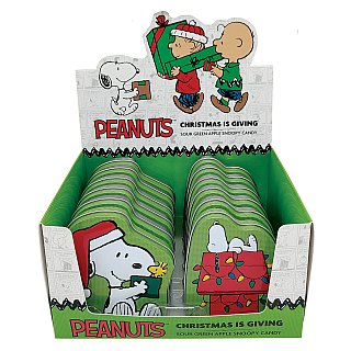 Boston American Christmas Peanuts Giving Season Candy Tin 12 ct