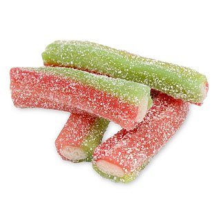 Fini Sour Strawberry Apple Twisters Licorce Bites  2.2 lb Kosher Parve