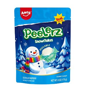 Peelerz Christmas Snowflake Gummy Peelable Candy 6oz 12ct