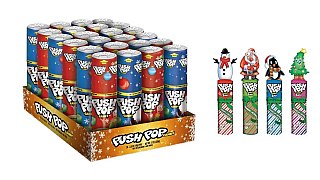Bazooka Christmas Push Pop Lollipop Candy .50z 24ct