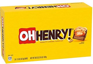Oh Henry Peanut Caramel Fudge Chocolate Bar 1.5 oz 24 ct