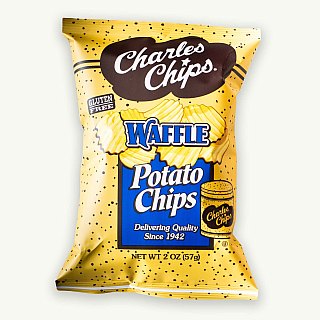 Charles Chips Original Waffle Potato Chips 2 oz 30 ct Box