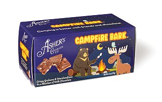 Asher's Milk Chocolate Campfire Bark Graham 6oz Box 4 ct
